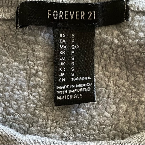 Forever 21 Nap Queen Cropped Sweatshirt Size Small - Picture 12 of 14